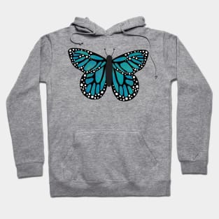 Teal butterfly Hoodie